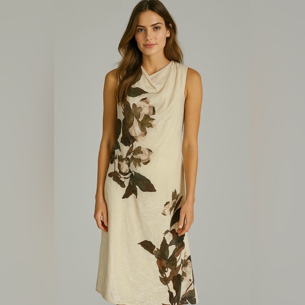 NWT Vince Cowl Neck Sleeveless Velvet Shift Dress